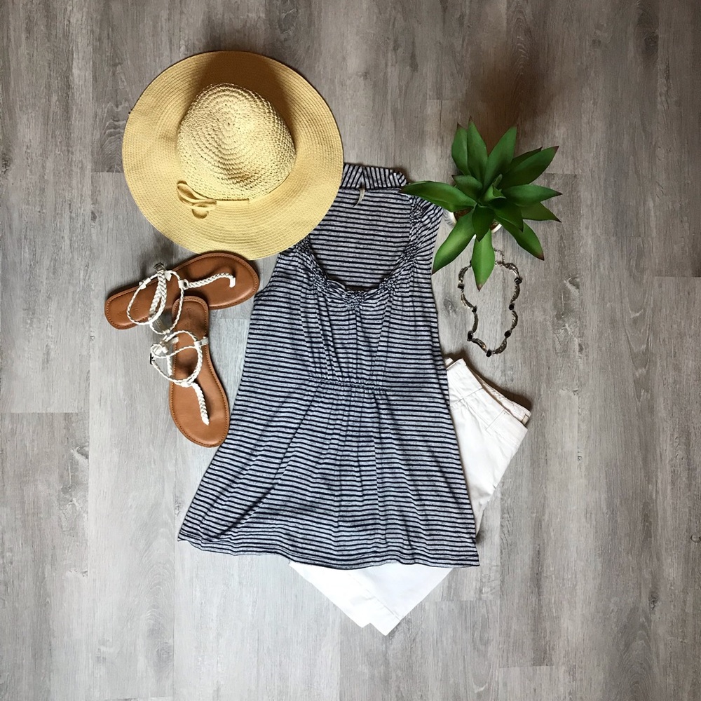 Olivia Noon - Striped Summer Blouse